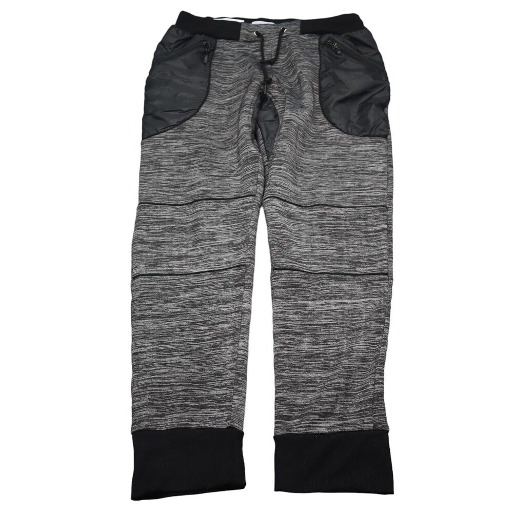 Paper Denim Cloth Pants Womens 2X Gray Elastic Waist Drawstring Jogger